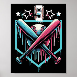 Sell Drip 9th Birthday Boys Number 9 Youth 9 Year Poster