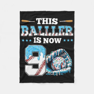 Sell Drip 9th Birthday Party Boy Sport Fan 9 Years Fleece Blanket