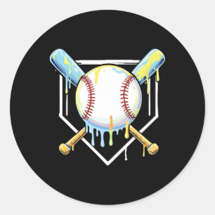 Sell Drip Boys Home Plate Drip Youth Sell Game Day Classic Round Sticker