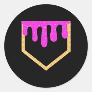 Sell Drip Boys Home Plate Ice Cream Drip Youth  Classic Round Sticker