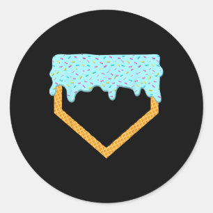Sell Drip Boys Home Plate Ice Cream Sport Players Classic Round Sticker
