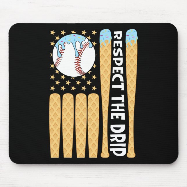 Sell Drip Boys Ice Cream American Flag Respect The Mouse Mat (Front)