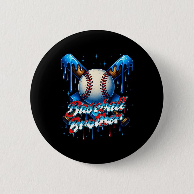 Sell Drip Brother Day Birthday Group Matching Fami 6 Cm Round Badge (Front)