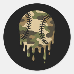 Sell Drip Camo Boys Men Military Sports Cool Game  Classic Round Sticker