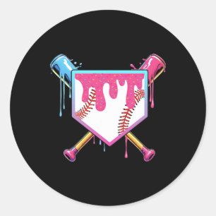 Sell Drip For Boys Home Plate Ice Cream Drip Youth Classic Round Sticker