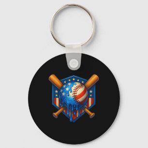 Sell Drip Ice Cream Boys 4th Of July American Flag Key Ring
