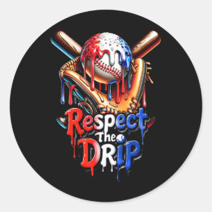 Sell Drip Ice Cream Dripping Respect The Drip 3 Classic Round Sticker