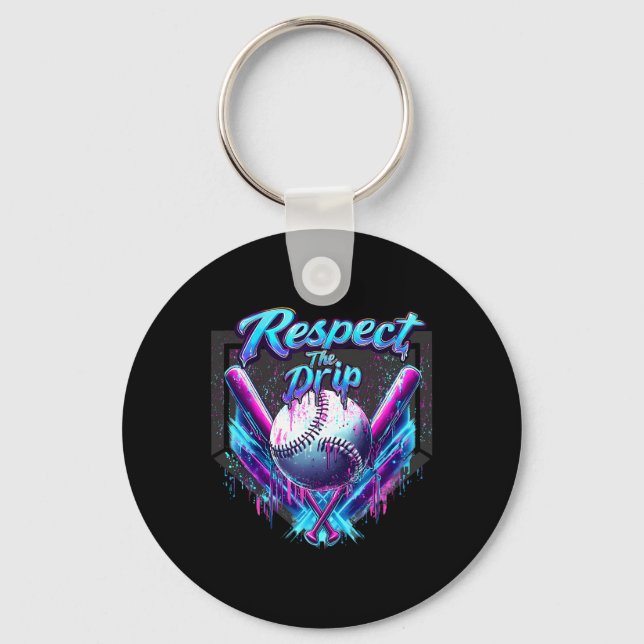 Sell Drip Ice Cream Dripping Respect The Drip 6  Key Ring (Front)