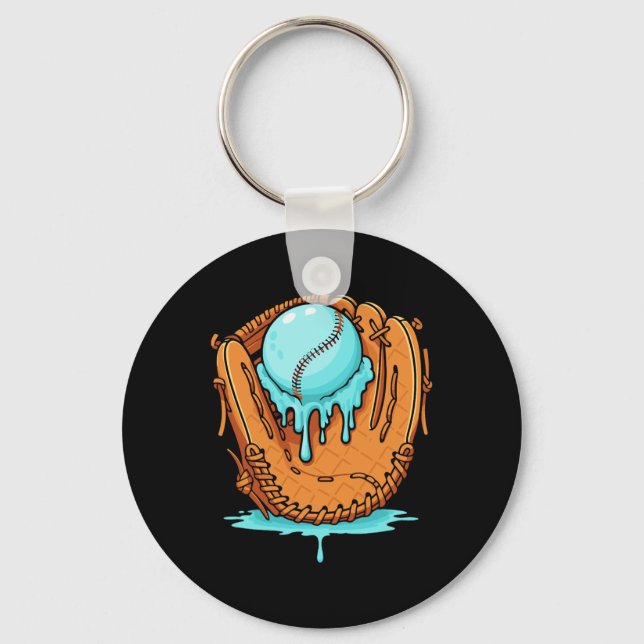 Sell Drip Ice Cream Sell Glove Dripping  Key Ring (Front)