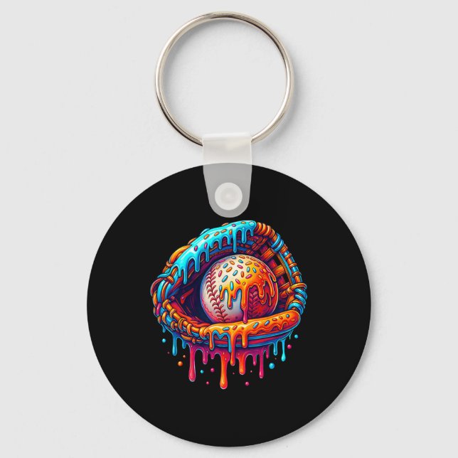 Sell Drip Ice Cream Sprinkles Sell Glove 6  Key Ring (Front)