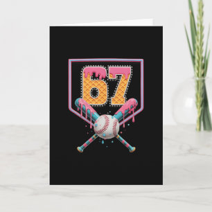 Sell Drip Number 67 Fun Six Seven 6 7 Meme Design  Card