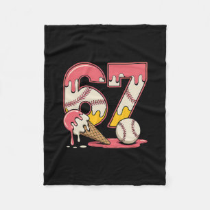 Sell Drip Number 67 Player Ice Cream Or 67th Birth Fleece Blanket