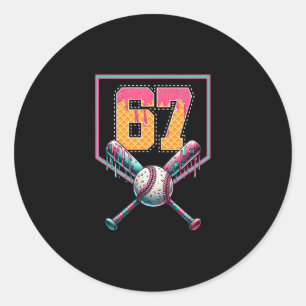 Sell Drip Number 67 Player Or 67th Birthday Classic Round Sticker