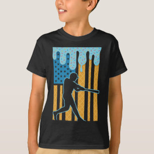 Sell Dripping Ice Cream Drip Youth American Flag  T-Shirt