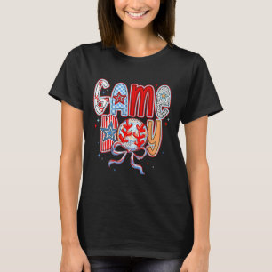Sell Game Day Sell Coquette Bow Mum Mama Mothers D T-Shirt