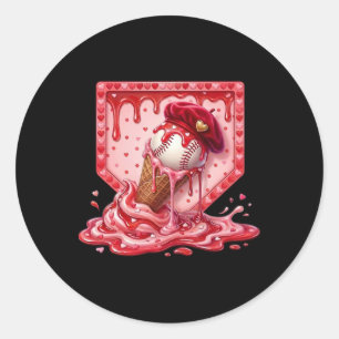 Sell Home Plate Heart Valentine Sell Ice Cream Dri Classic Round Sticker