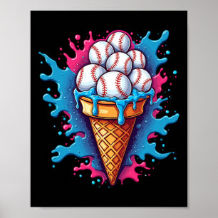 Sell Ice Cream Cute Sports Lover Design  Poster