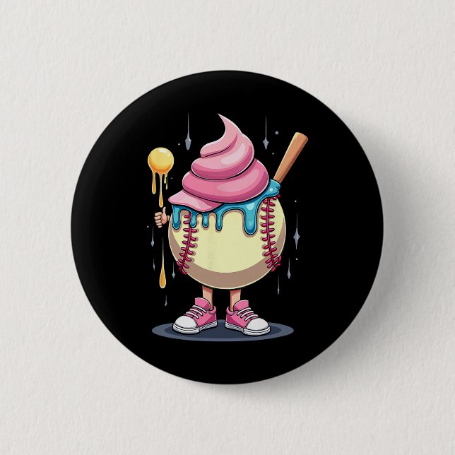 Sell Ice Cream Drip _5  6 Cm Round Badge (Front)
