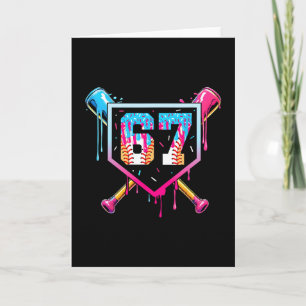 Sell Ice Cream Drip Number 67 Player 67th Birthday Card