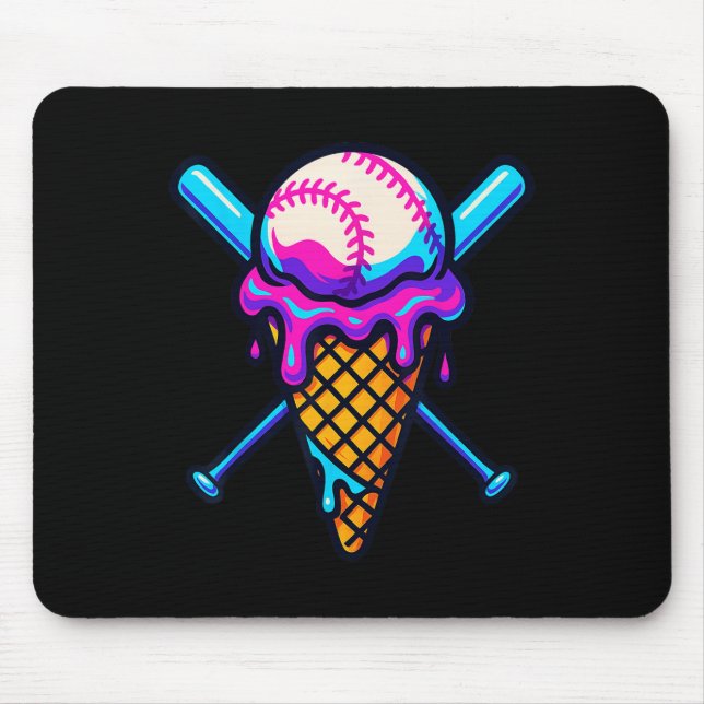 Sell Ice Cream Drip Softll  Mouse Mat (Front)