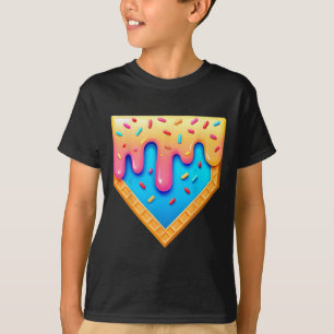 Sell Ice Cream Dripping Retro Sell Home Plate Drip T-Shirt
