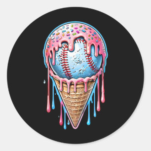 Sell Ice Cream Sprinkles Drippy  Classic Round Sticker