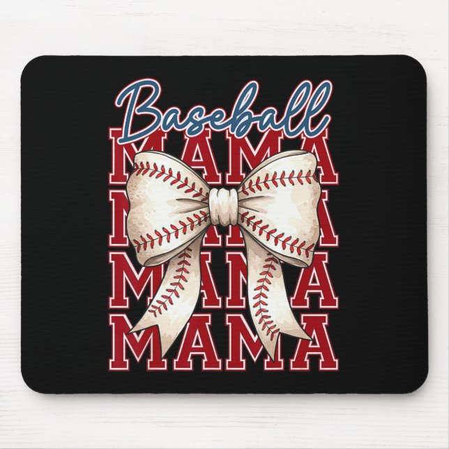 Sell Mama Coquette Bow Game Day Gift For Mother's  Mouse Mat (Front)
