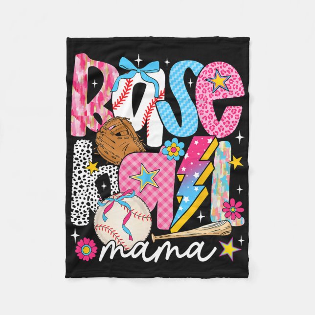 Sell Mama Coquette Bow Game Day Sell Mum Mothers D Fleece Blanket (Front)