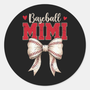 Sell Mimi Coquette Bow Game Day Mothers Day Classic Round Sticker