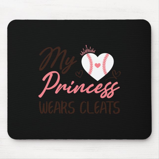 Sell Mom Dad My Princess Wears Cleats  Mouse Mat (Front)