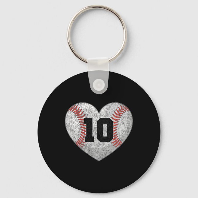 Sell Number 10 Distressed Heart Design For Sell Mo Key Ring (Front)