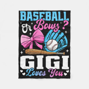 Sell Or Bows Gigi Loves You Funny Gender Reveal Fleece Blanket