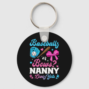 Sell Or Bows Nanny Loves You Funny Gender Reveal Key Ring