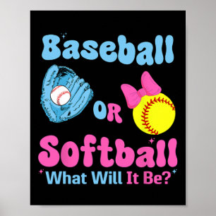 Sell Or Softll Groovy Gender Reveal Party Poster