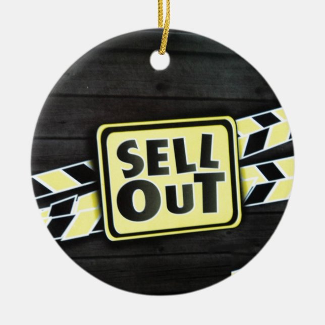 Sell Out Art Print Ceramic Tree Decoration (Front)