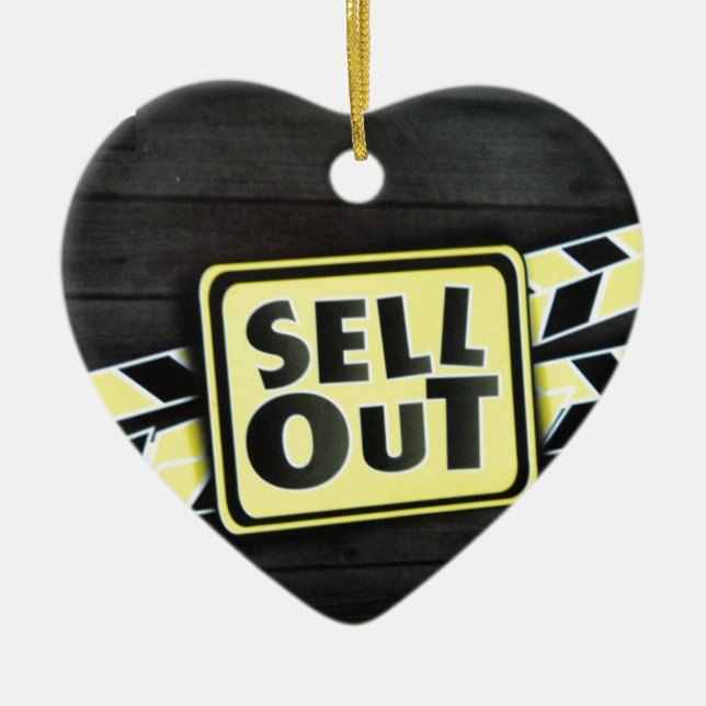 Sell Out Art Print Ceramic Tree Decoration (Front)