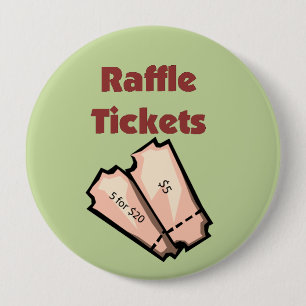 Sell Raffle Tickets 10 Cm Round Badge