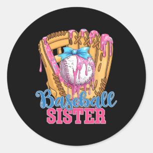 Sell Sister Funny Sell Ice Cream Drip Big Sister Classic Round Sticker