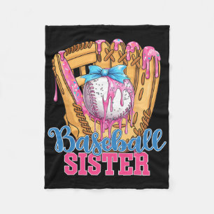 Sell Sister Funny Sell Ice Cream Drip Big Sister Fleece Blanket