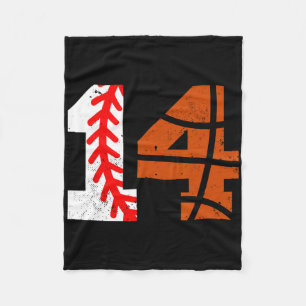 Sell Sketll Number 14 Jersey Funny 14th Birthday 1 Fleece Blanket