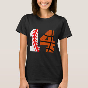 Sell Sketll Number 14 Jersey Funny 14th Birthday 1 T-Shirt
