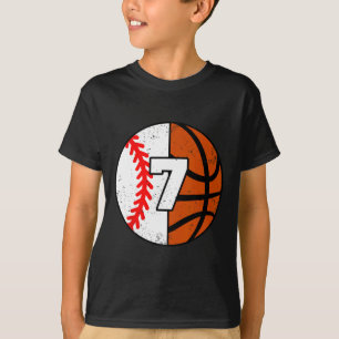 Sell Sketll Number 7 Jersey Funny 7th Birthday T-Shirt