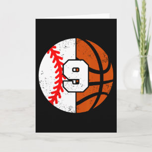 Sell Sketll Number 9 Jersey Funny 9th Birthday Card