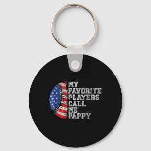 Sell Softll Design My Favorite Player Calls Me Pap Key Ring