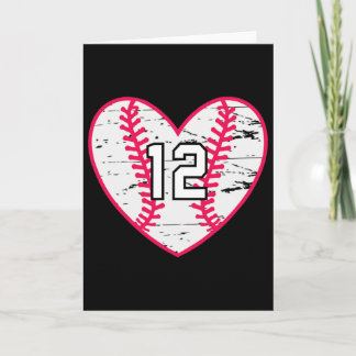 Sell Softll Heart Number #12 Sports Player Fan Jer Card