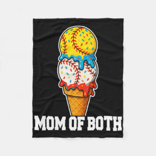Sell Softll Mom Ice Cream Drip Summer Game Day Fleece Blanket