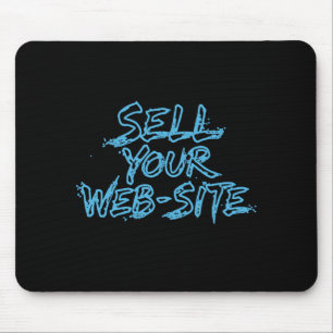 Sell Your Website Blue Tech Typography Mouse Mat