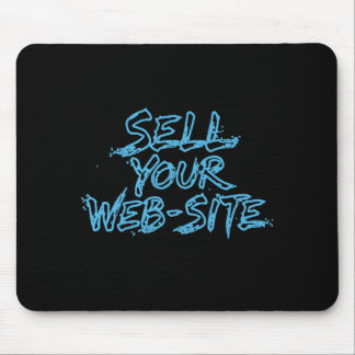 Sell Your Website Blue Tech Typography Mouse Mat