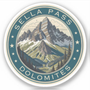 Sella Pass mountain pass South Italian alps