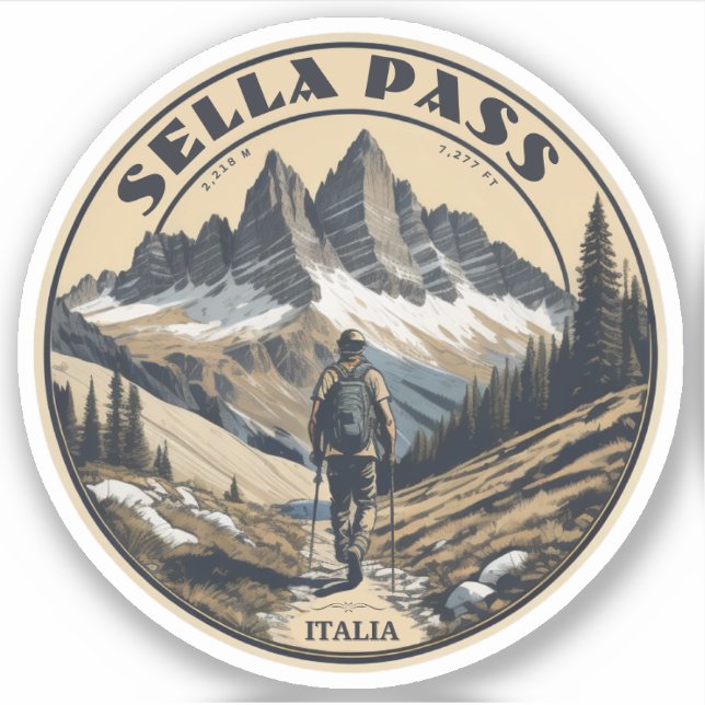 Sella Pass mountain South tyrol Italian alps (Front)